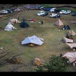 色んなテント大集合 待ちに待ったキャンプの集い Large collection of various tents